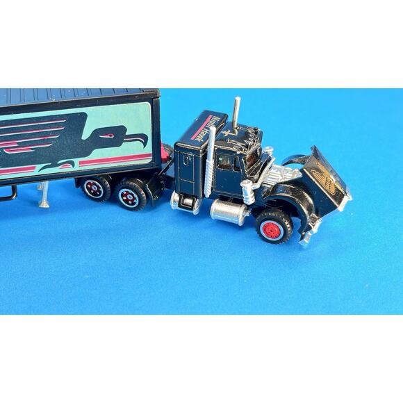 Majorette France Kenworth 604 NIGHT HAWK Semi Truck Trailer Vintage HO Scale - Picture 15 of 16
